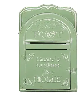 Poštovní schránky Zelená retro poštovní schránka Post Home s patinou  - 26*9*39 cm Clayre & Eef 6Y4243