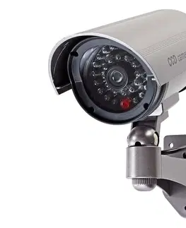 IP kamery   DUMCB40GY - LED Maketa bezpečnostní kamery 2xAA IP44 