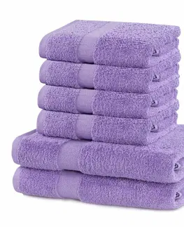 Ručníky DecoKing Sada ručníků a osušek Marina světle fialová, 4 ks 50 x 100 cm, 2 ks 70 x 140 cm