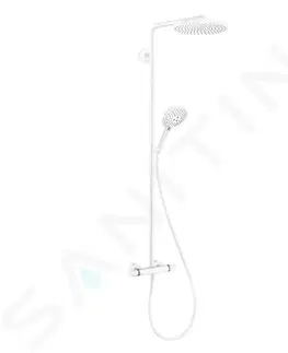 Sprchy a sprchové panely HANSGROHE Raindance Select S Sprchový set Showerpipe s termostatem, 3 proudy, matná bílá 27633700