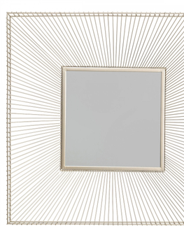 Nástěnná zrcadla KARE Design Zrcadlo Dimension - champagne, 91x91cm