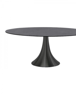 Kulaté jídelní stoly KARE Design Jídelní stůl Grande Possibilita - černý, 180x120cm