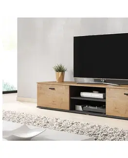 TV stolky Artcam TV stolek SOHO 180 cm Barva: bílá/černý lesk