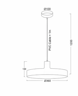 Moderní závěsná svítidla ACA Lighting Prim závěsné svítidlo OD5392SLB