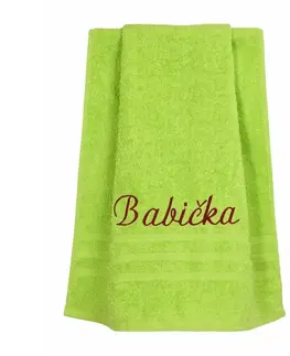 Ručníky Dárkový ručník, Babička, zelený, 50 x 95 cm