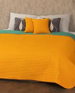 Přikrývky 4Home Přehoz na postel Doubleface oranžová/zelená