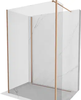 Sprchové zástěny MEXEN/S Kioto Sprchová zástěna WALK-IN 105 x 100 x 30 cm, transparent, měď kartáčovaná 800-105-100-221-65-00-030
