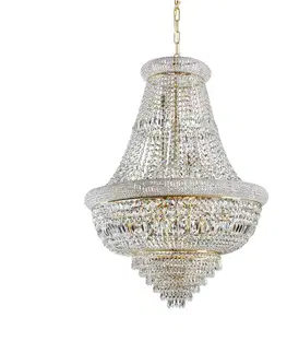 Klasická závěsná svítidla Závěsné svítidlo Ideal Lux Dubai SP24 Ottone 243528 E14 24x40W 80cm IP20 zlaté