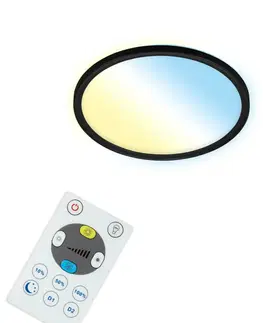Chytré osvětlení BRILONER CCT svítidlo LED panel, pr. 29,3 cm, 18 W, 2400 lm, černá BRILO 7058-015