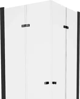 Sifony k pračkám MEXEN/S Lima Duo sprchový kout 90x90 cm, transparent, černá +vanička se sifonem 856-090-090-70-02-4010B
