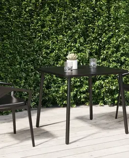 Zahradní stolky Zahradní stolek antracitový 80 x 80 x 71 cm ocel