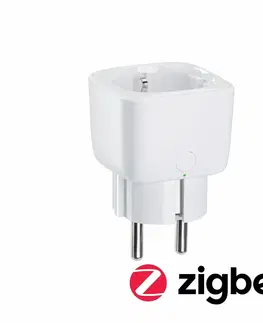 Chytré osvětlení PAULMANN Zásuvka Smart Home Zigbee Smart Plug pro Euro- a Schuko-zástrčku bílá