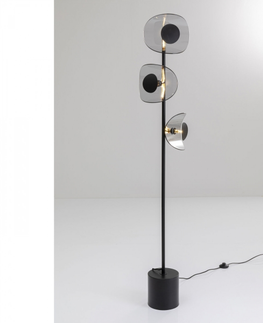 Moderní stojací lampy KARE Design Stojací lampa Mariposa - kouřově černá, 160cm