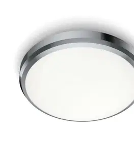 LED stropní svítidla LED Koupelnové stropní přisazené svítidlo Philips DORIS CL257 8718699777210 6W 640lm 4000K IP44 22cm chromové