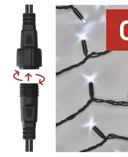 LED řetězy EMOS Profi LED spojovací řetěz problikávající, 10 m, venkovní i vnitřní, studená bílá D2AC03
