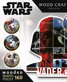 Hračky puzzle TREFL -  Dřevěné puzzle 160 dílků - Darth Vader / Lucasfilm Star Wars