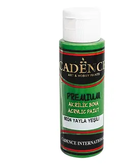 Hračky CADENCE - Akrylová farba Premium, zelená, 70 ml