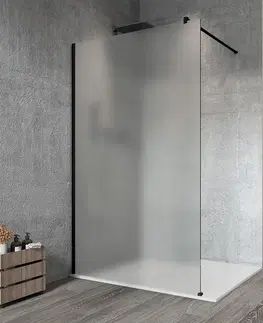 Sprchové zástěny GELCO VARIO BLACK jednodílná sprchová zástěna k instalaci ke stěně, matné sklo, 1400  GX1414GX1014