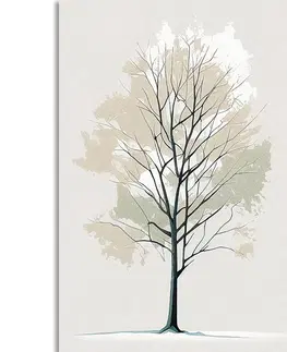 Obrazy stromy a listy Obraz minimalistický strom