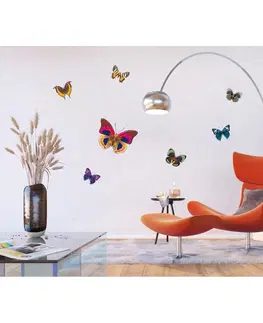 Samolepky na zeď Samolepicí dekorace Butterflies, 30 x 30 cm