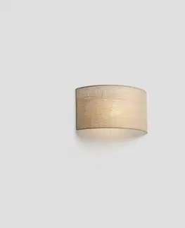 Moderní nástěnná svítidla FARO OTTON R nástěnné svítidlo kulaté 2x žárovka, juta