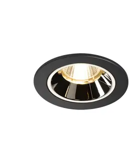 LED podhledová svítidla SLV BIG WHITE NUMINOS DL S vnitřní LED zápustné stropní svítidlo černá/chrom 3000 K 55° včetně listových pružin 1003801