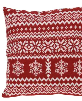 Polštáře Polštářek Nordic pattern červená, 43 x 43 cm