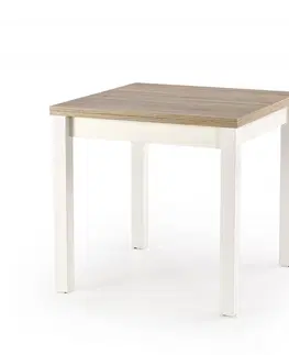 Jídelní stoly HALMAR Rozkládací jídelní stůl Gracjan dub sonoma/bílá