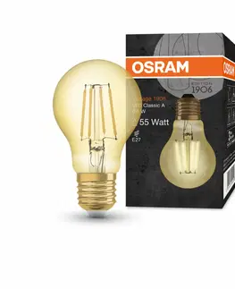 LED žárovky OSRAM Vintage 1906 LED CL A FIL GOLD 50 non-dim 6,5W/824 E27