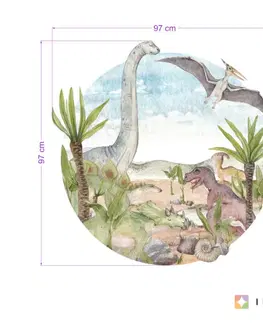 Samolepky na zeď Dětské samolepky na zeď - Pravěký svět dinosaurů