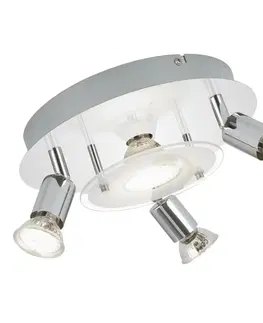 LED bodová svítidla BRILONER Stropní svítidlo, pr. 25 cm, 12 W, 1000 lm, chrom BRI 3498-048