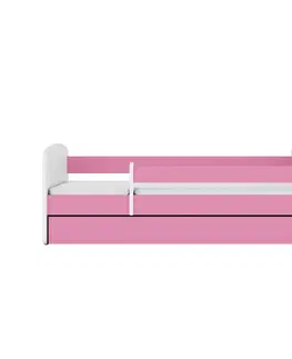 Dětské postýlky Kocot kids Dětská postel Babydreams safari růžová, varianta 80x180, se šuplíky, bez matrace