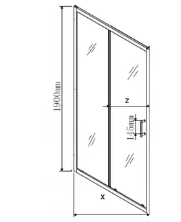 Sprchové kouty Sprchové dveře MEXEN Apia 140cm stříbrný