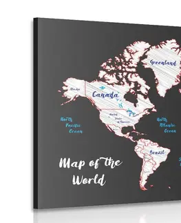 Obrazy mapy Obraz jedinečná mapa světa