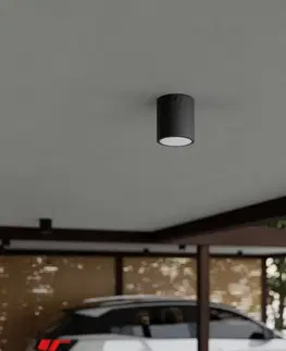 Venkovní stropní osvětlení Lucande Kulatý LED venkovní stropní reflektor Meret, IP54