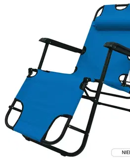 Zahradní židle a křesla Kontrast Zahradní polohovatelné křeslo RIVIERA modré
