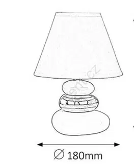 Lampičky Stolní lampa Salem, bílo-stříbrná, Rabalux 4949