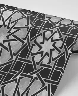 Černobílé tapety Tapeta orientální mozaika v černobílém