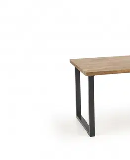 Jídelní stoly HALMAR Jídelní stůl Dusu 120x78 cm přírodní dub/černá