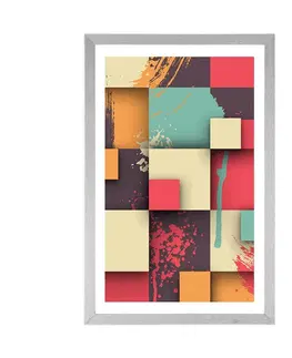 Abstraktní a vzorované Plakát s paspartou abstraktní textura