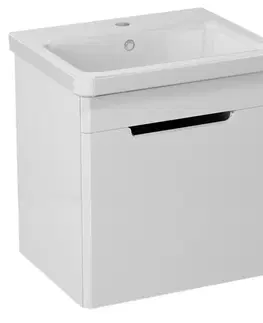 Koupelnový nábytek SAPHO ELLA umyvadlová skříňka 46,5x65x38,5cm, 1x dvířka, levá, bílá EL055-3030