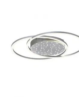 Designová stropní svítidla PAUL NEUHAUS LED stropní svítidlo, barva ocel, dálkový ovladač, stmívatelné, CCT 2700-5000K