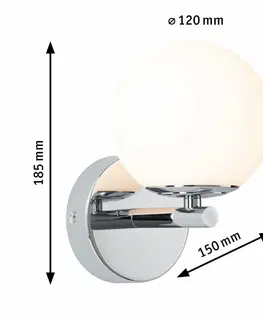 LED nástěnná svítidla PAULMANN Selection Bathroom LED nástěnné svítidlo Gove IP44 3000K 230V 5W chrom/satén