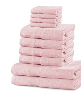 Ručníky Sada ručníků DecoKing Kunis světle růžových, velikost 2*70x140+4*50x100+4*30x50