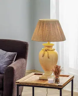 Stolní lampy ONLI Stolní lampa Treccia s látkovým stínidlem