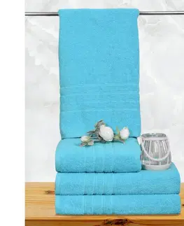 Ručníky Bavlněný ručník a osuška, Finer tyrkysový 50 x 95 cm