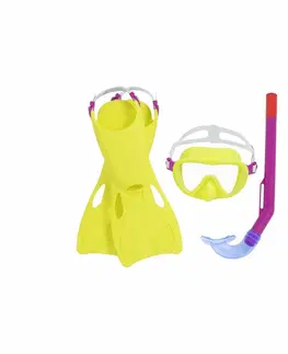 Vodní hračky Bestway Šnorchlovací set Lil Flapper- ploutve, brýle, šnorchl, růžová