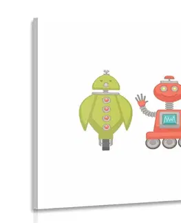 Dětské obrazy Obraz rodinka robotů