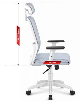 Kancelářské křesla Ergonomická otočná kancelářská židle HC- 1022 GREY MESH