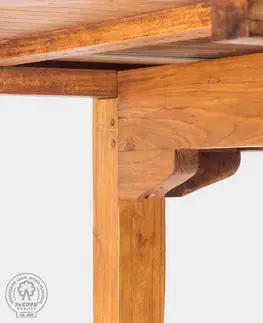 Zahradní stolky DEOKORK Zahradní teakový stůl ELEGANTE 130/180x120 cm
